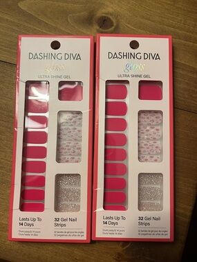 Dashing Diva Gloss Ultra Shine Gel Nail Strips - Hot Pink Set